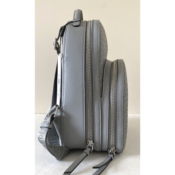 New Calvin Klein Estelle Debossed Monogram Logo Backpack Grey - Picture 5 of 6